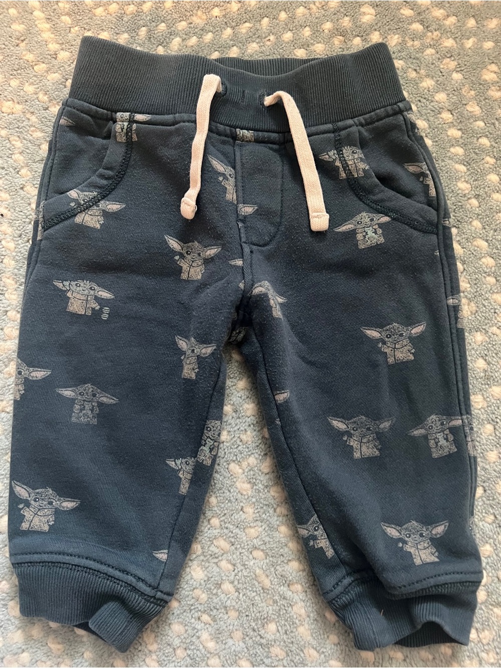 Baby Gap Star Wars 6-12 Months Navy Blue Print Jogger Pants